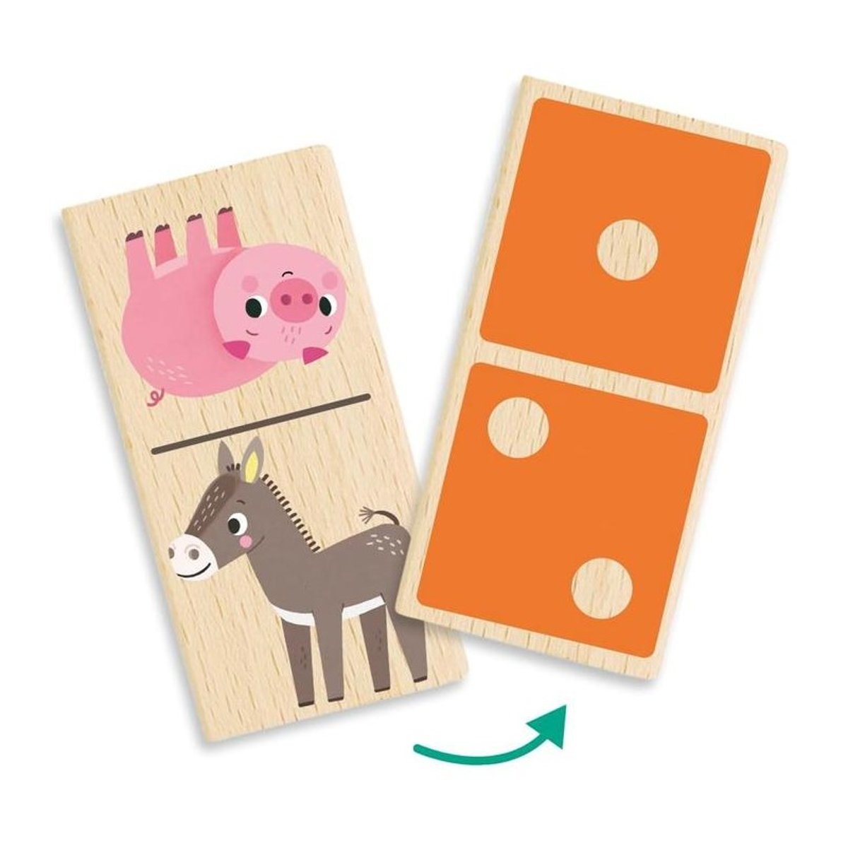 Dominos en bois Ferme beige, GOULA