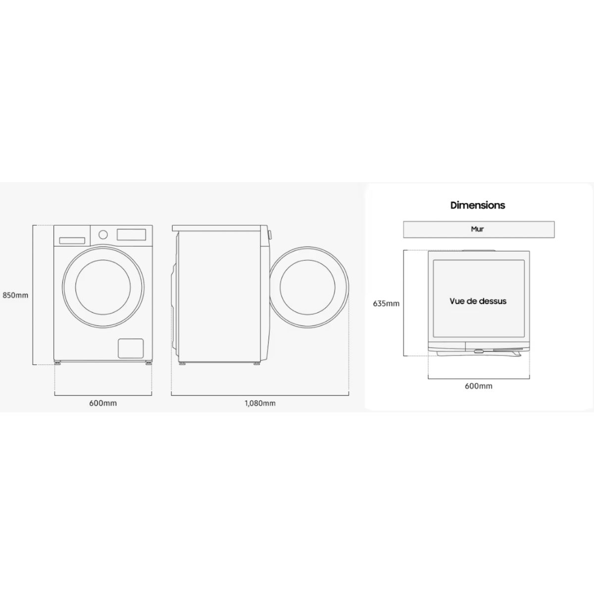 Lave linge hublot WW80CGC04DAH blanc, SAMSUNG