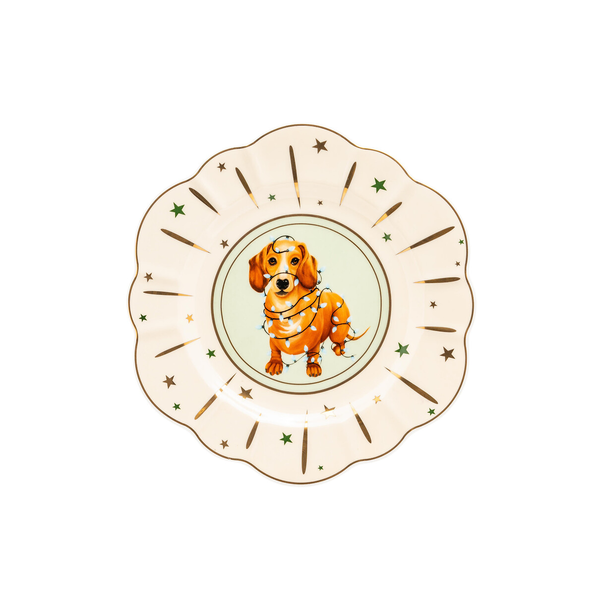 23cm Xmas Sausage Doggie Sandwich Plate multi-coloured, YVONNE ELLEN