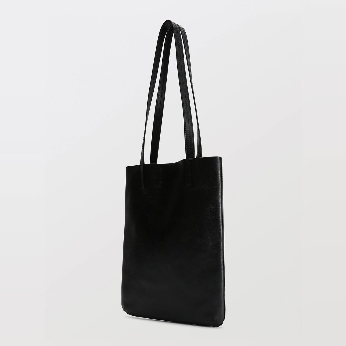 Cabas en cuir noir, MONOPRIX