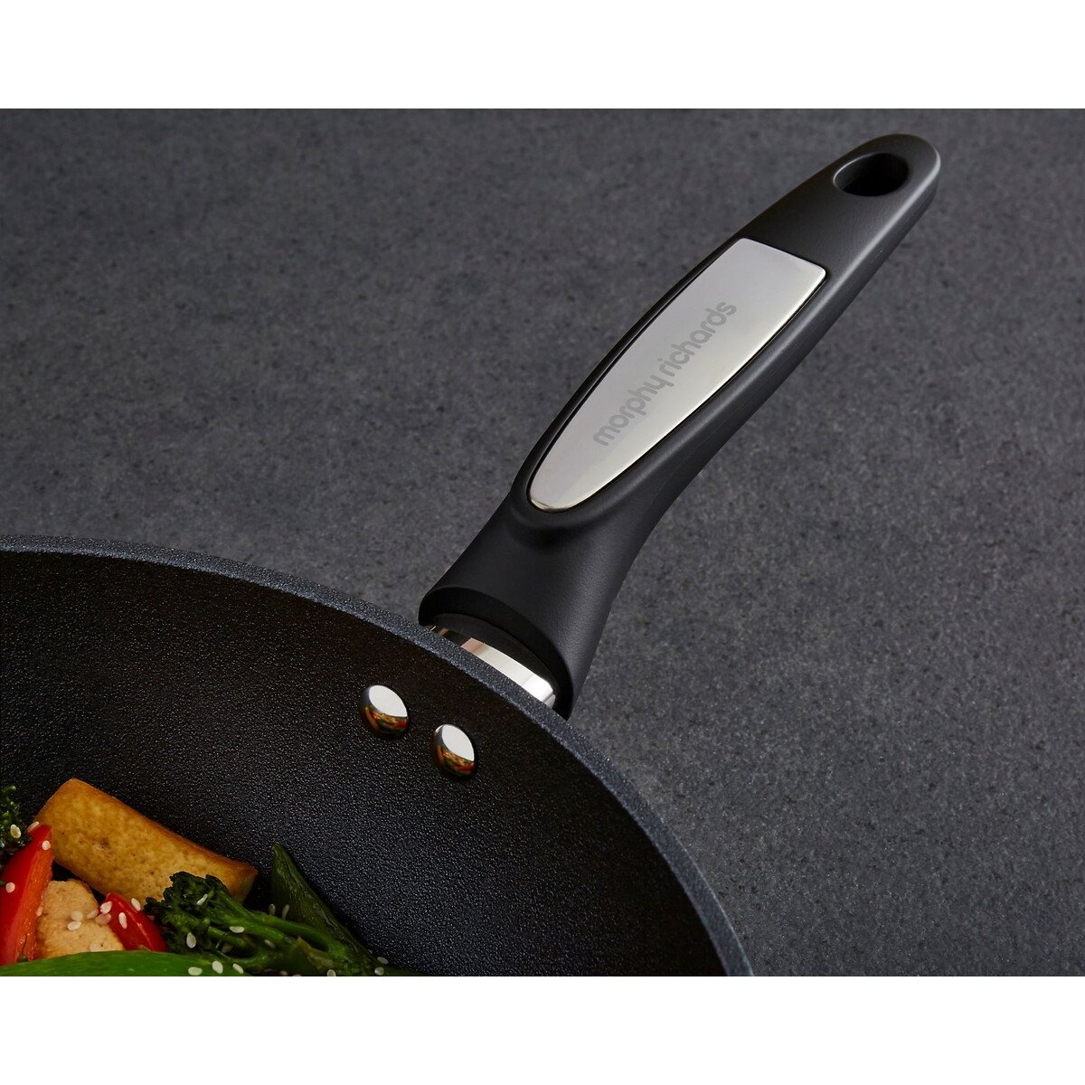 28cm Forged Aluminium Wok graphite, MORPHY RICHARDS