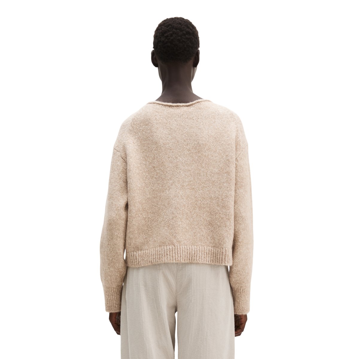 Pull ample en un mélange douillet de coton bio et de laine d'alpaga marron, MARC O'POLO