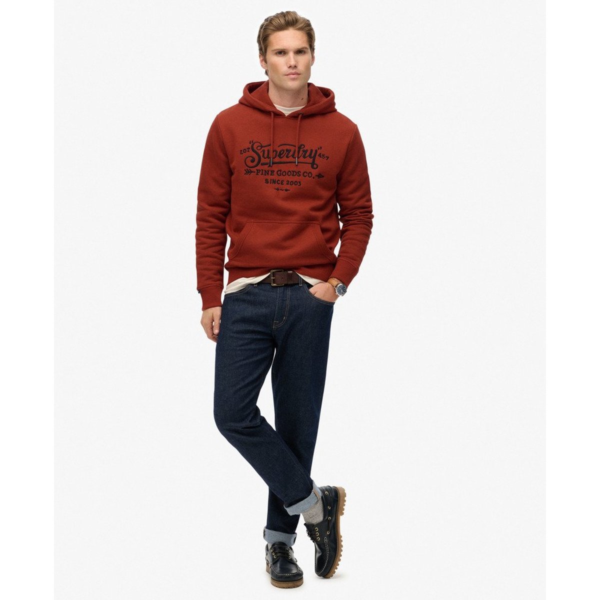 Sweat à capuche décontracté Outdoor Co poussière orange arizona, SUPERDRY