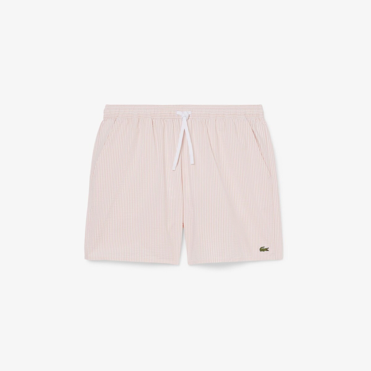 Striped Mid-Length Swim Shorts salmon, LACOSTE