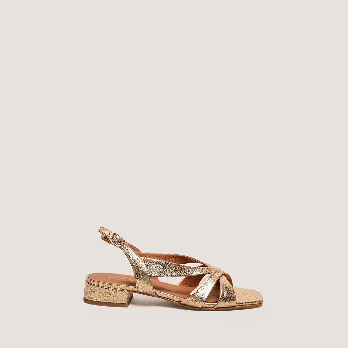 Ledersandalen Alphonse platin, JONAK