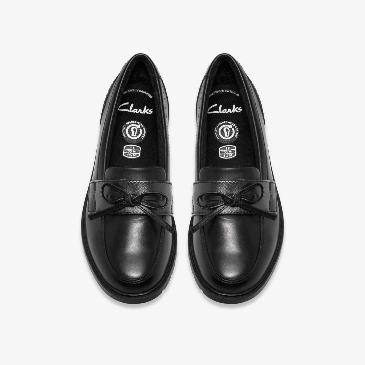 Mocassins Cuir Coupe Large SCALA LANE O noir, CLARKS