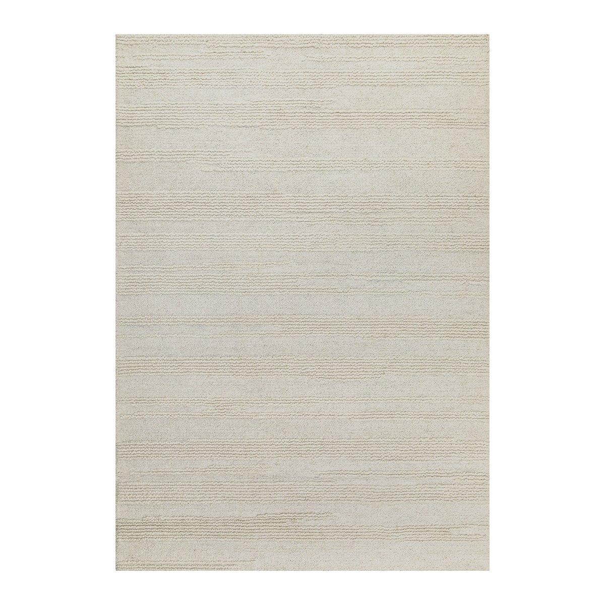 Tapis texturé à rayures fines ,  Hamptons TWENTYSEVEN blanc crème, WECON HOME