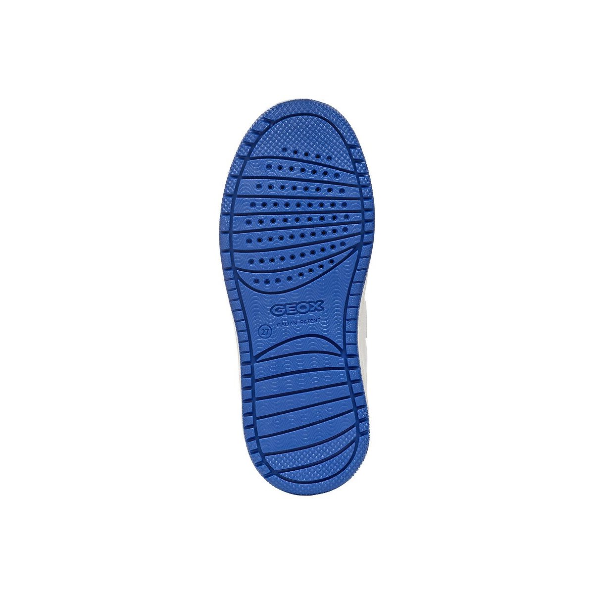 Kids Washiba Breathable Trainers with Touch 'n' Close Fastening black/white/blue, GEOX
