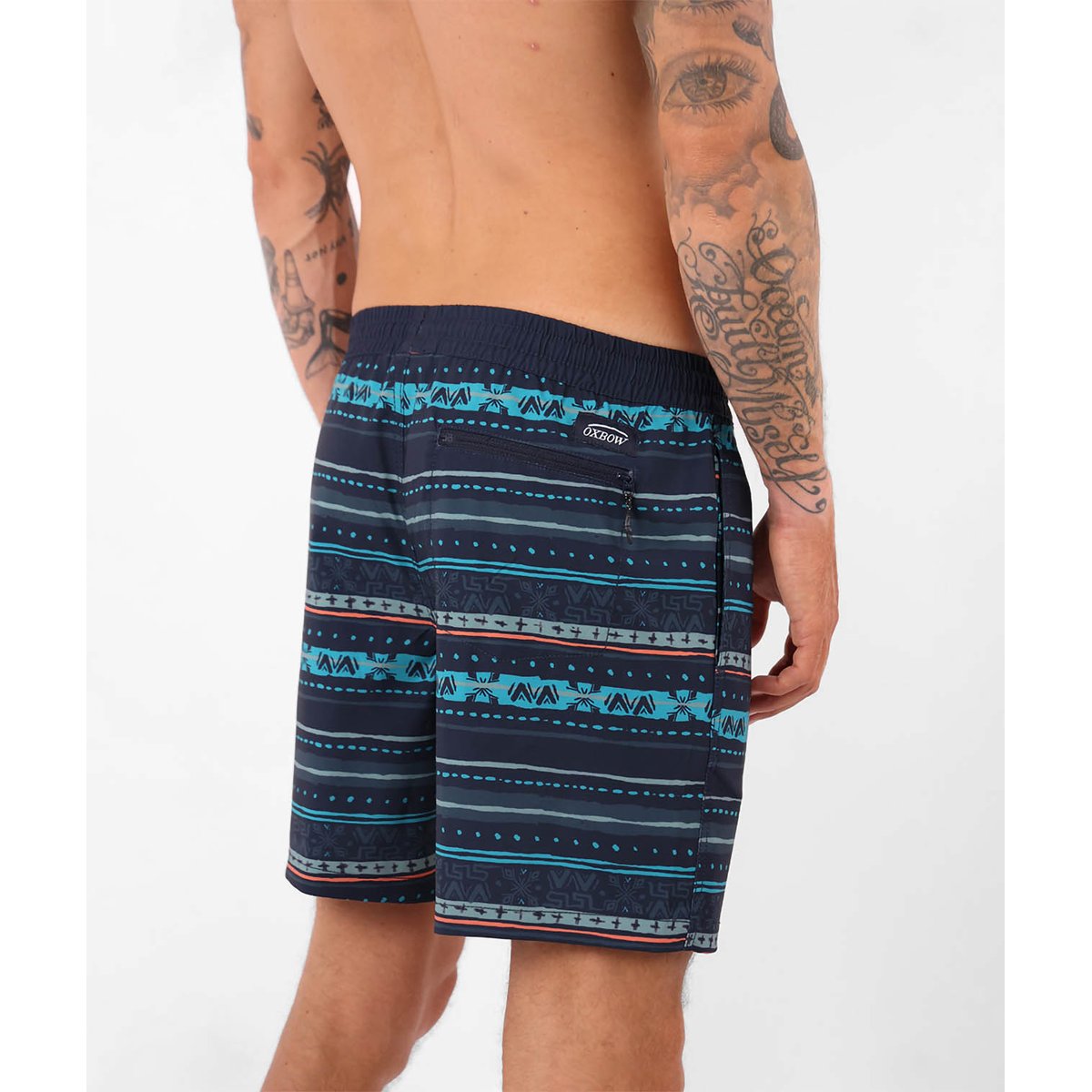 Beach short imprimé stretch LINEUP deep marine, OXBOW