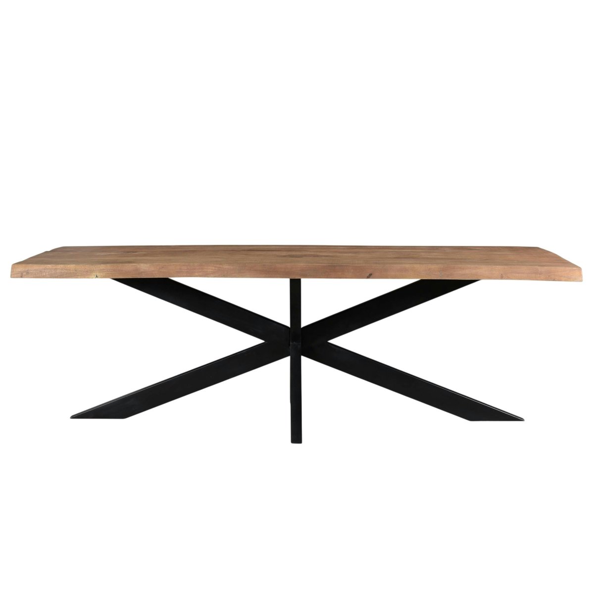 Table à manger bois pied central bords naturels 240 cm KARGO bois naturel, PIER IMPORT