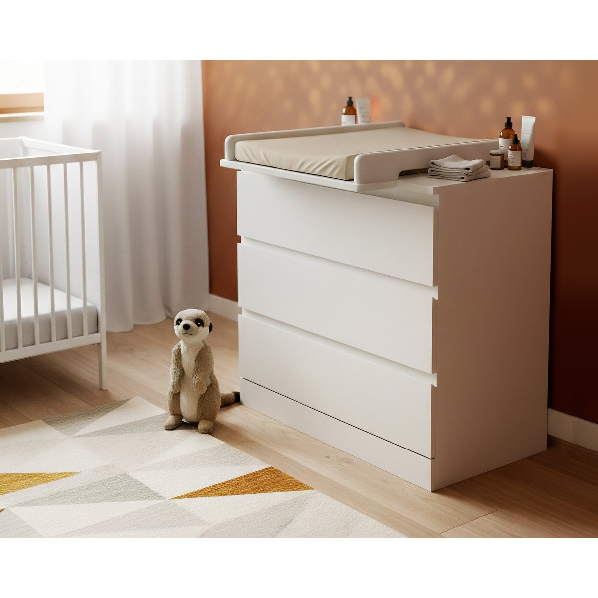 Plan à langer universel pour commode bébé KIRA blanc, JURABABY