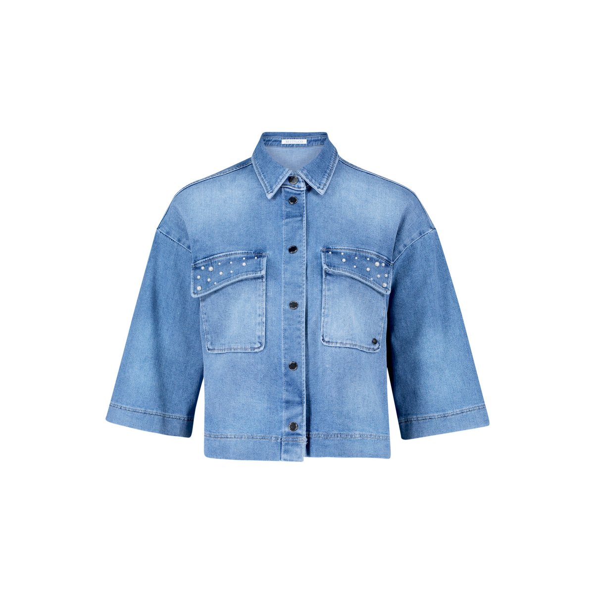 Veste en jean à perles light blue denim, BETTY & CO