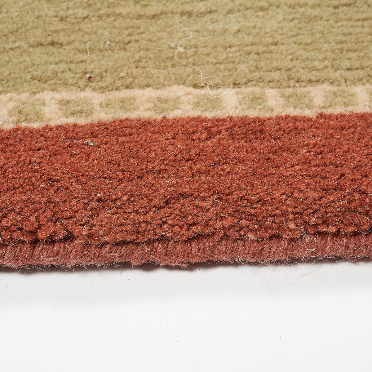 Tapis salon et chambre fait main en laine motif géométrique SPLENDIDA beige, marron, orange, UN AMOUR DE TAPIS
