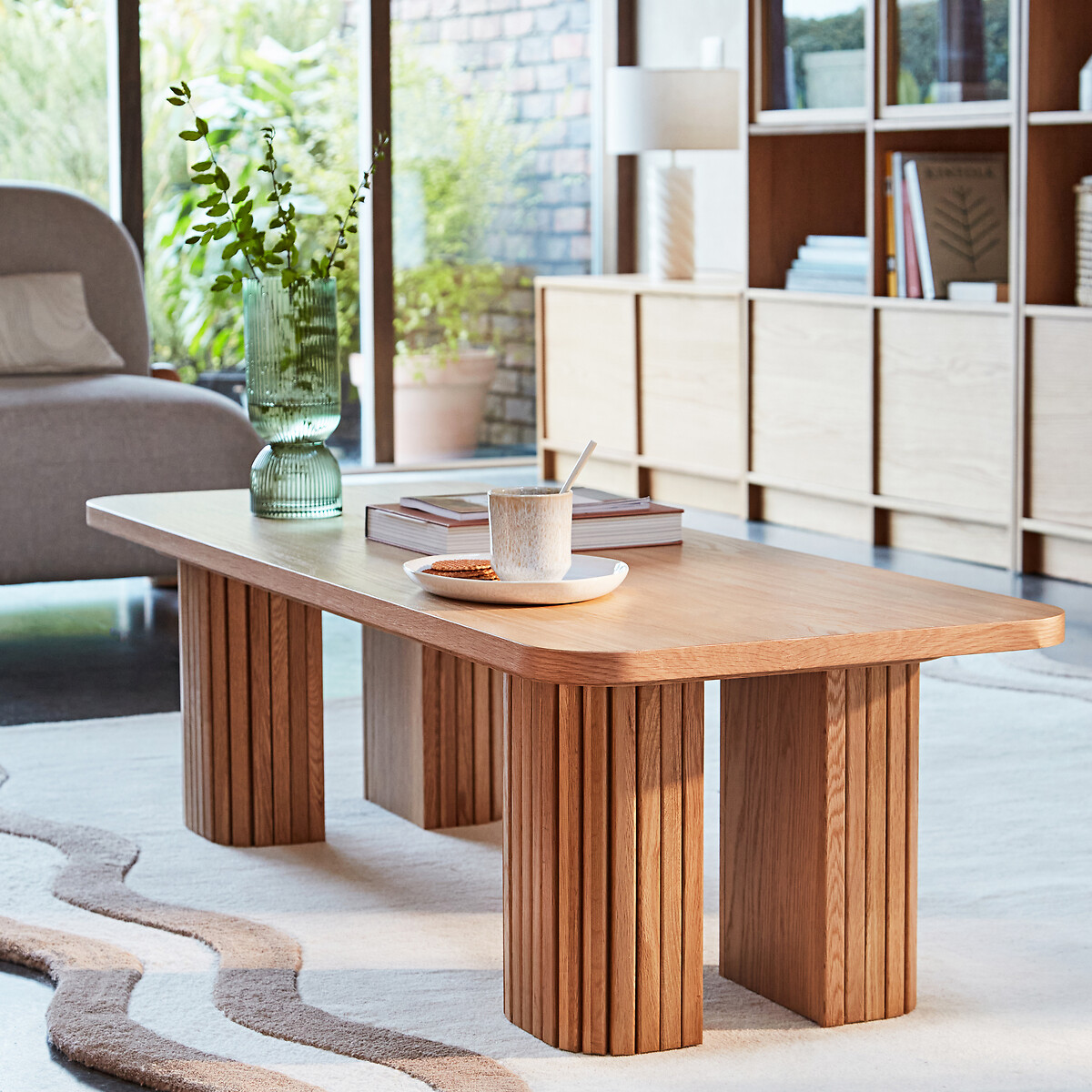 Eiken fineer salontafel Latti eikkleur, LA REDOUTE INTERIEURS