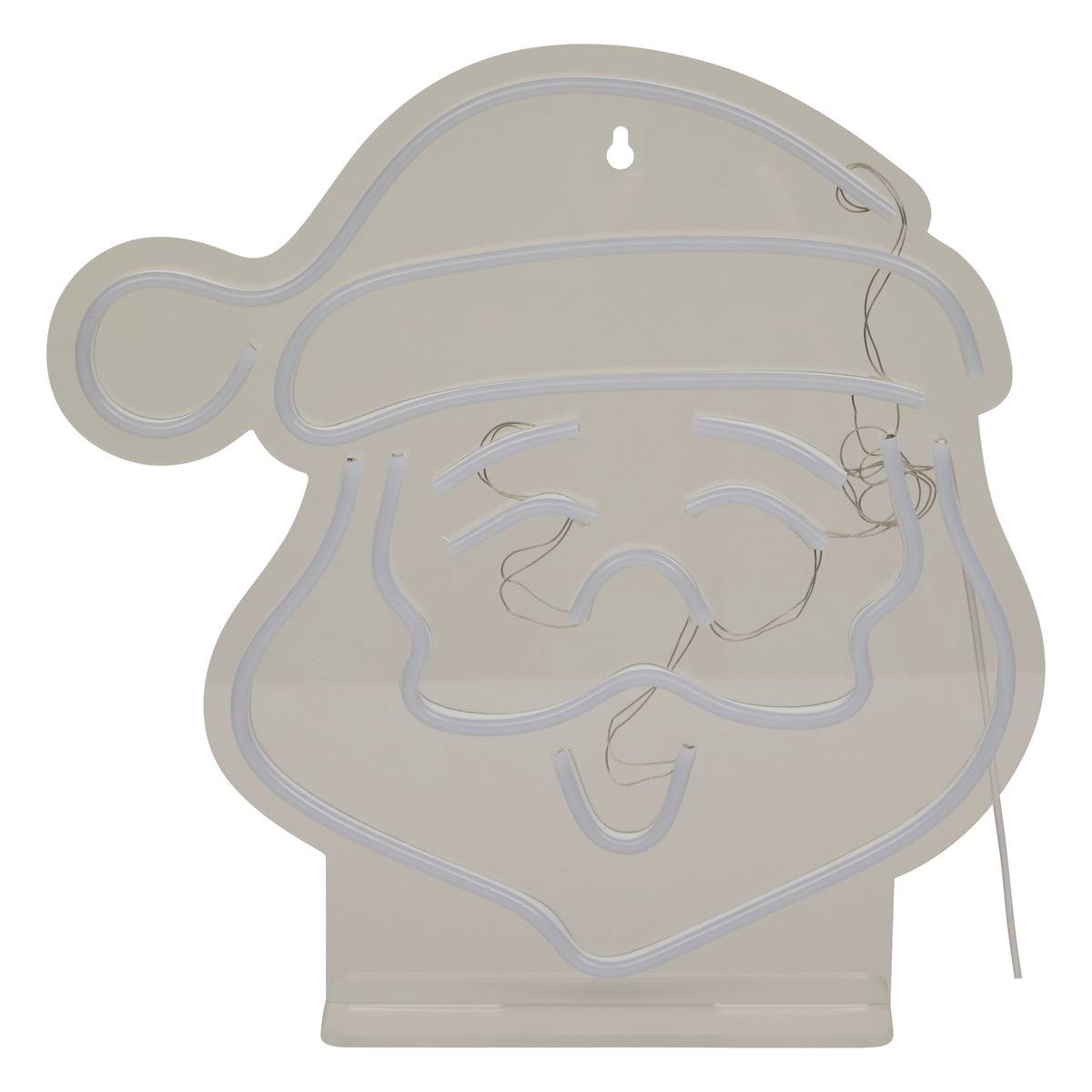 Néon LED tête de Père Noël prise USB H35 cm multicolore, FEERIC LIGHTS & CHRISTMAS