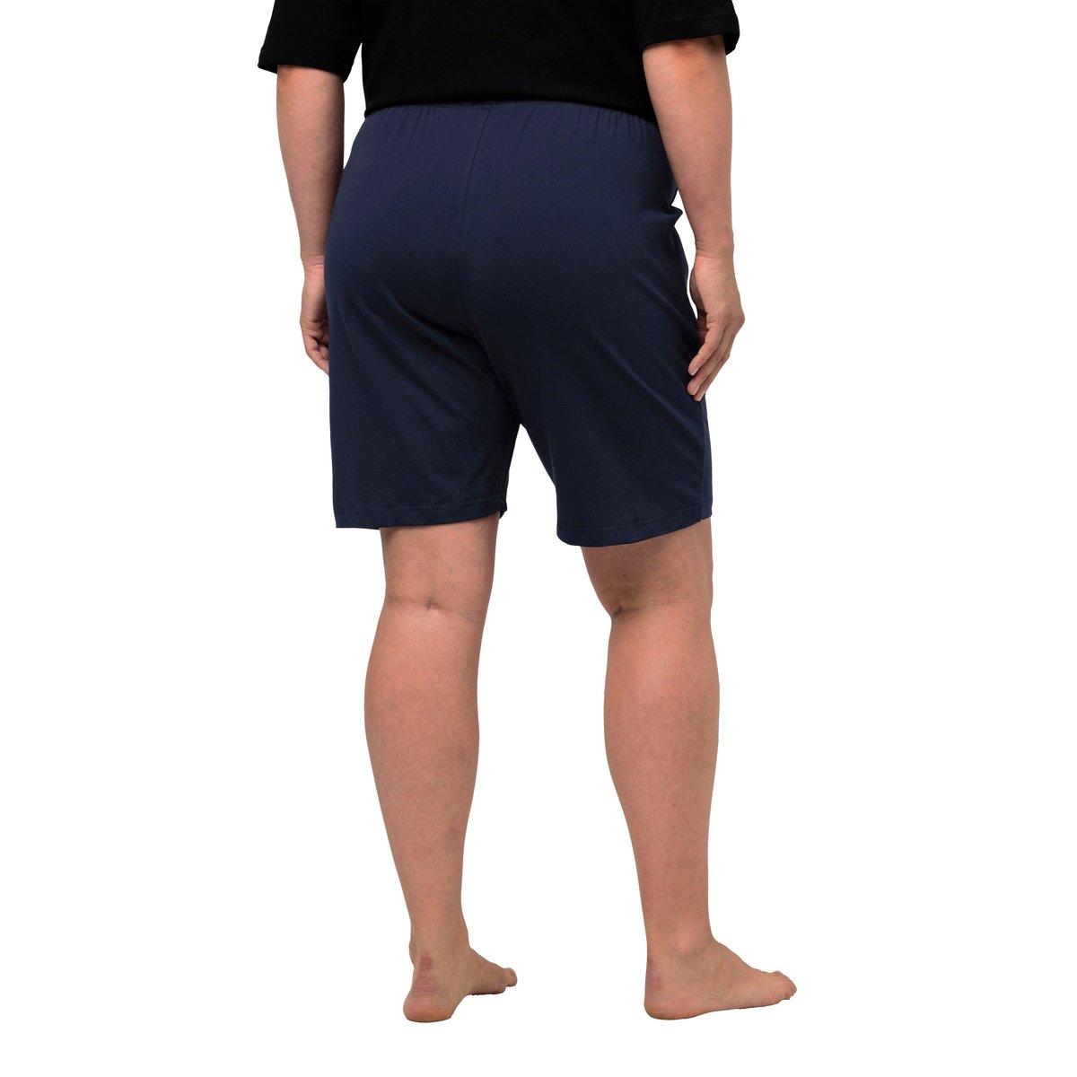 Short en jersey. Taille élastique et poches bleu foncé, ULLA POPKEN