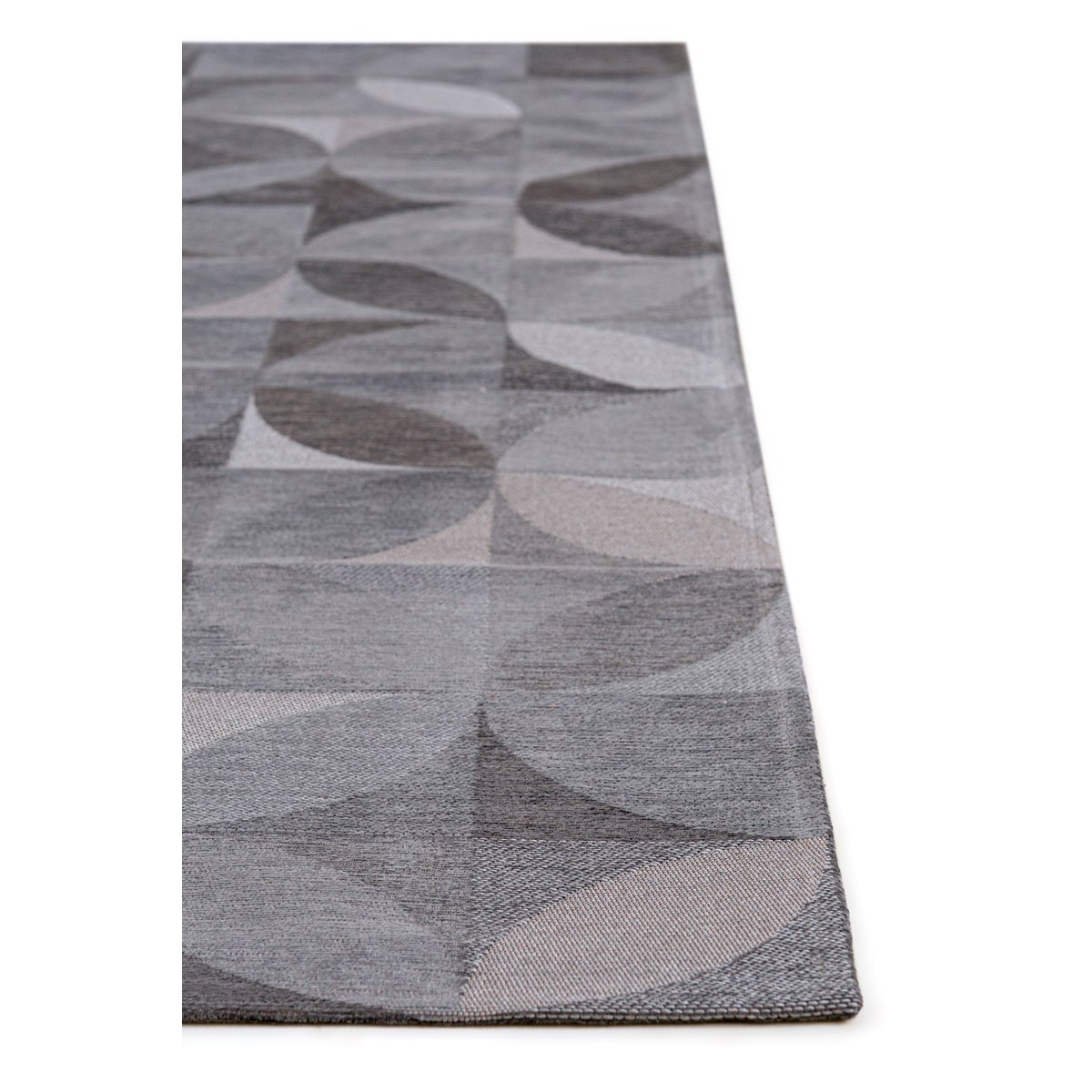 Tapis intérieur/extérieur moderne tissé plat ROSEBUD gris, NOVATREND