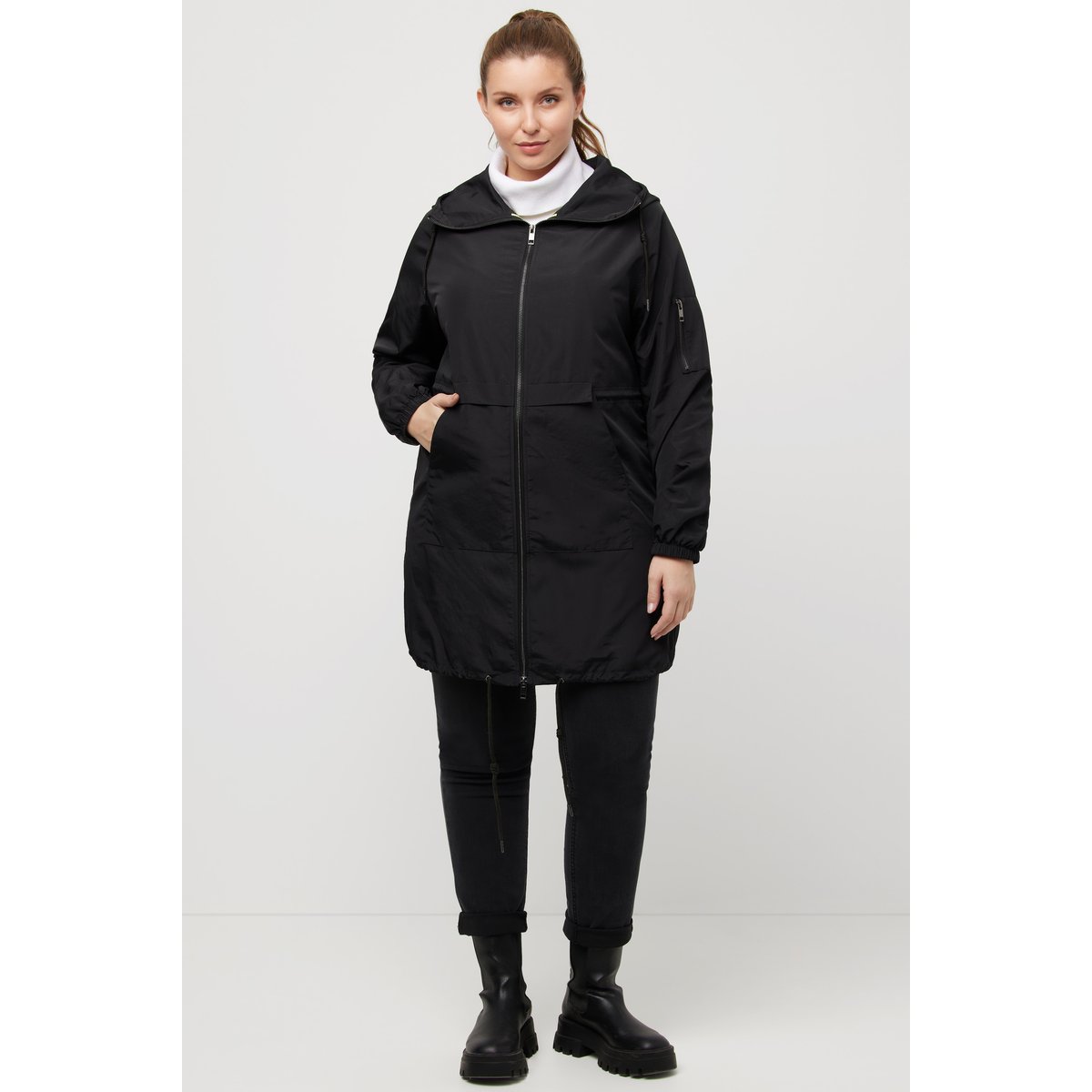 Veste à col montant noir, ULLA POPKEN