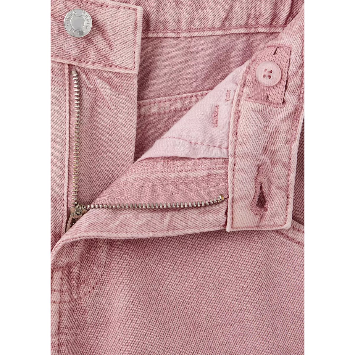Jean ballon ourlet ajustable rose, MANGO KIDS
