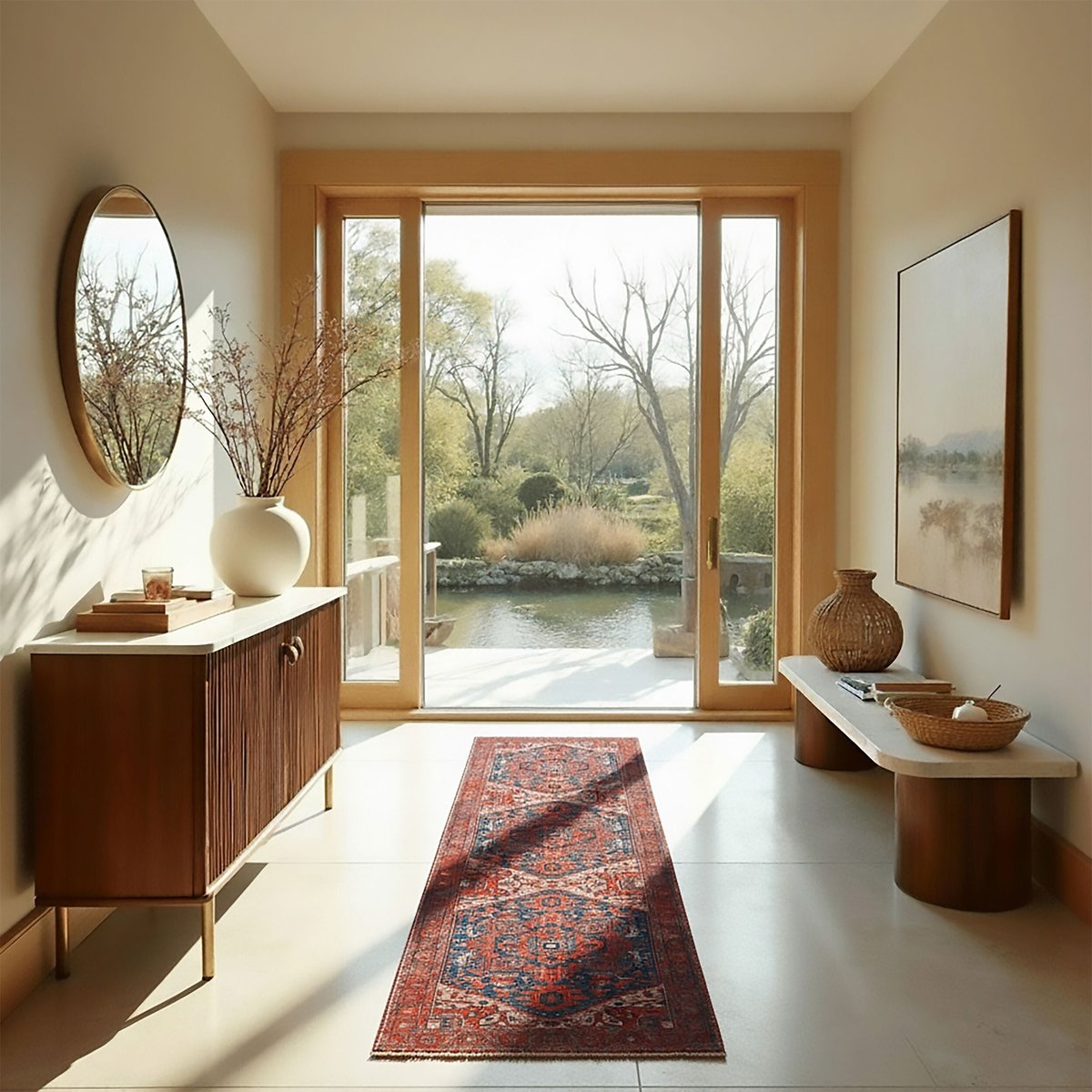 Tapis lavable de couloir SCARLET rouge, FLAIR RUGS