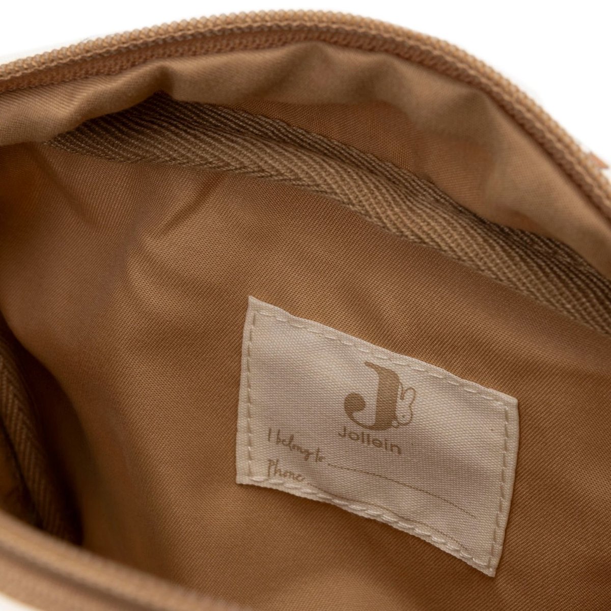 Trousse de toilette ecru, marron, jaune, JOLLEIN
