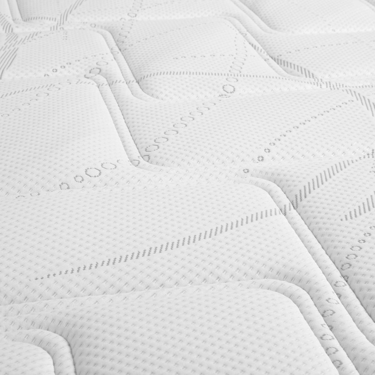 Ensemble matelas mémoire de forme, sommier Lune et pieds Songe 500 blanc, SOMEO