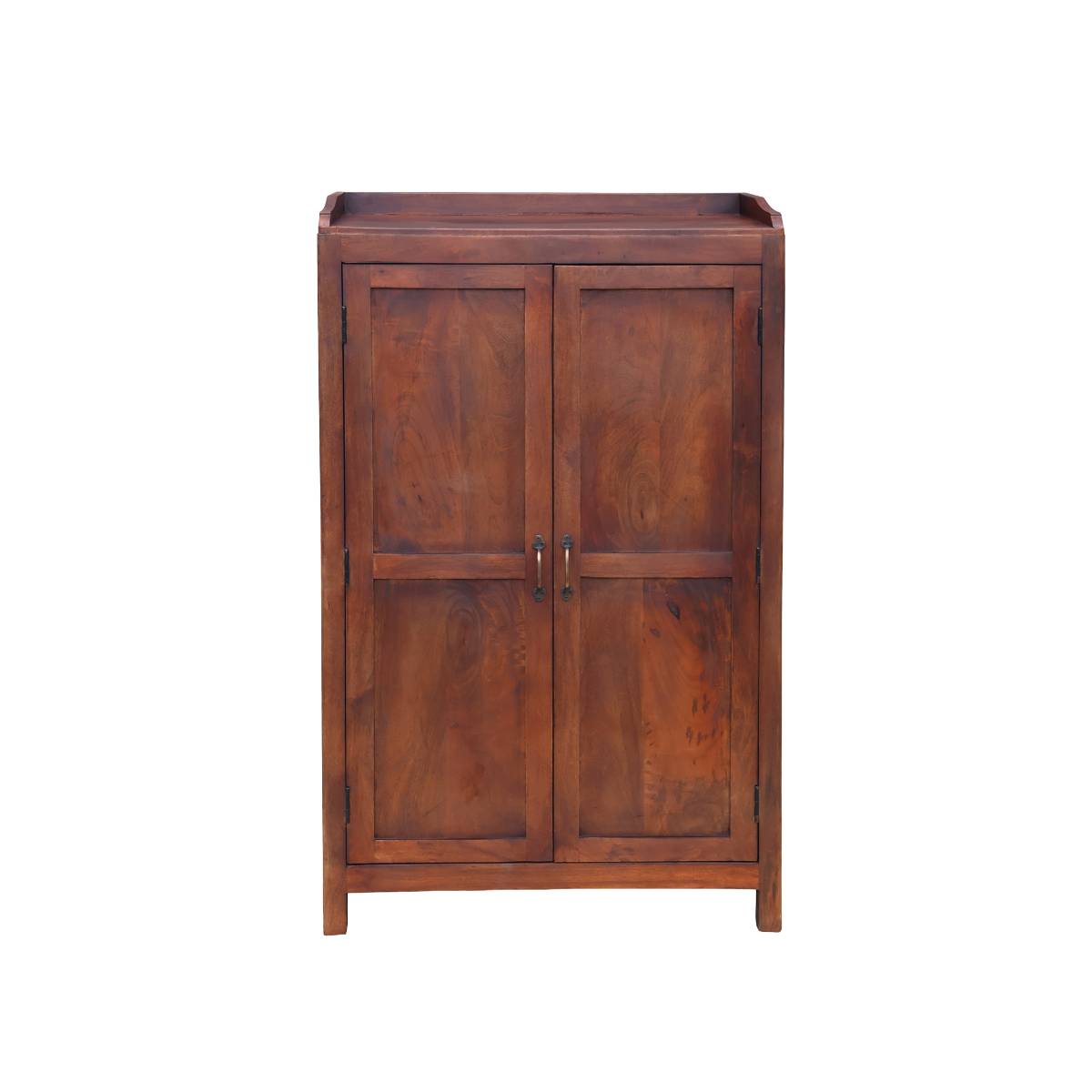 Armoire 2 portes en bois de manguier ARNO bois foncé, MADE IN MEUBLES
