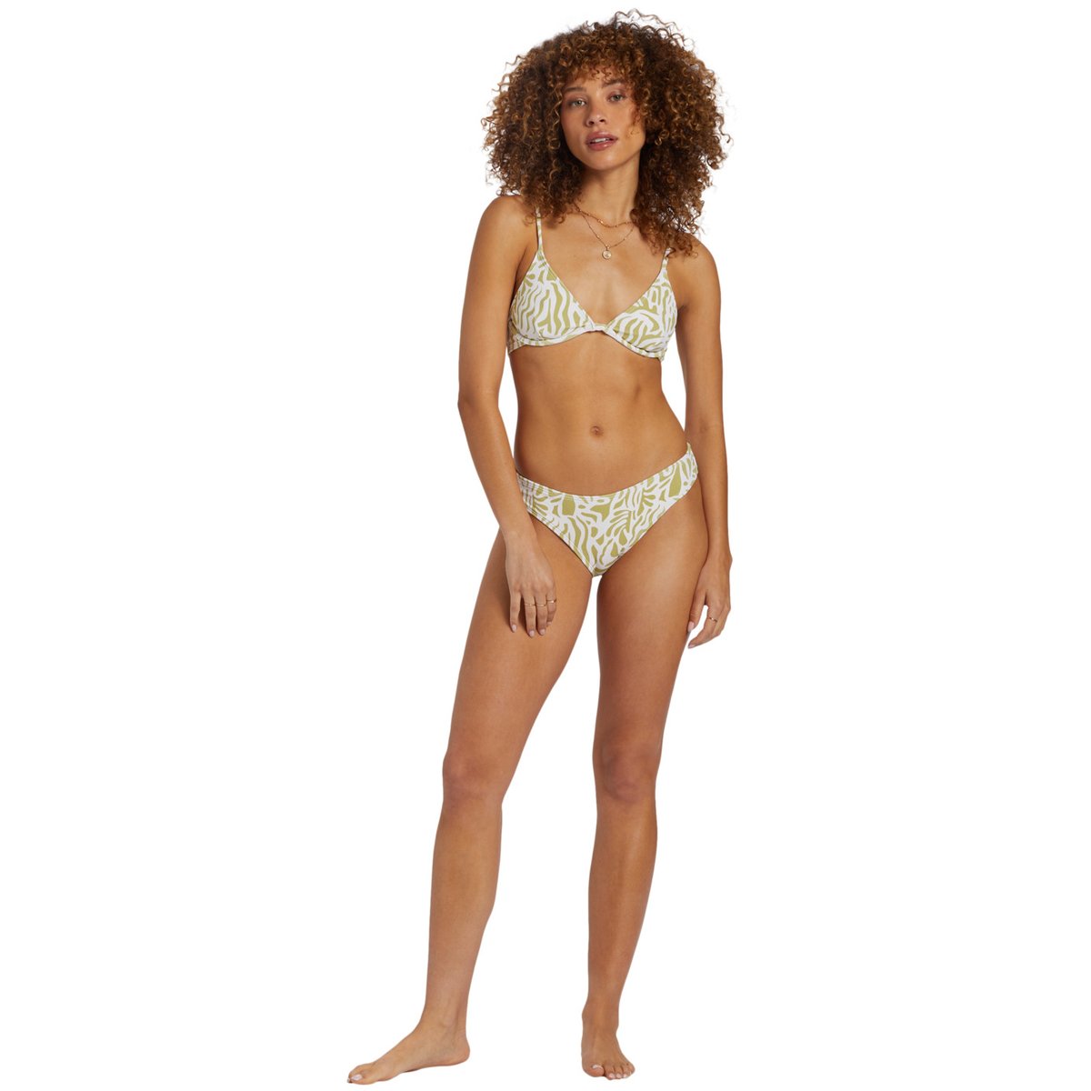 Bas de bikini couvrance légère LA CALA BONDI vert moss joy, BILLABONG