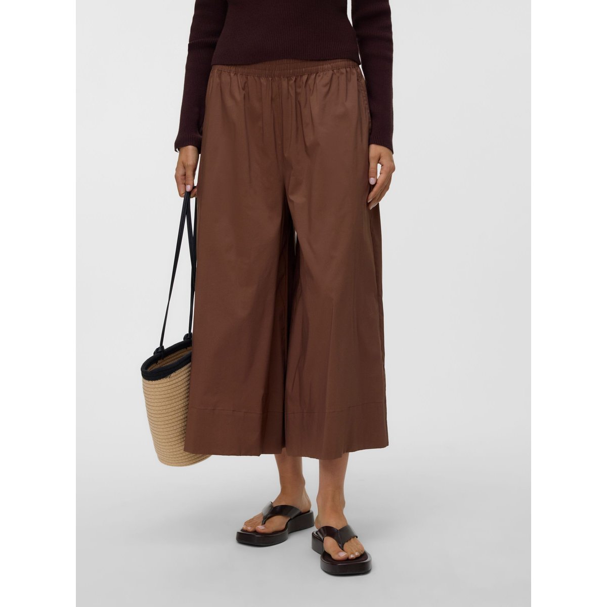 Pantalon À Jambe Large marron - cocoa brown, VERO MODA