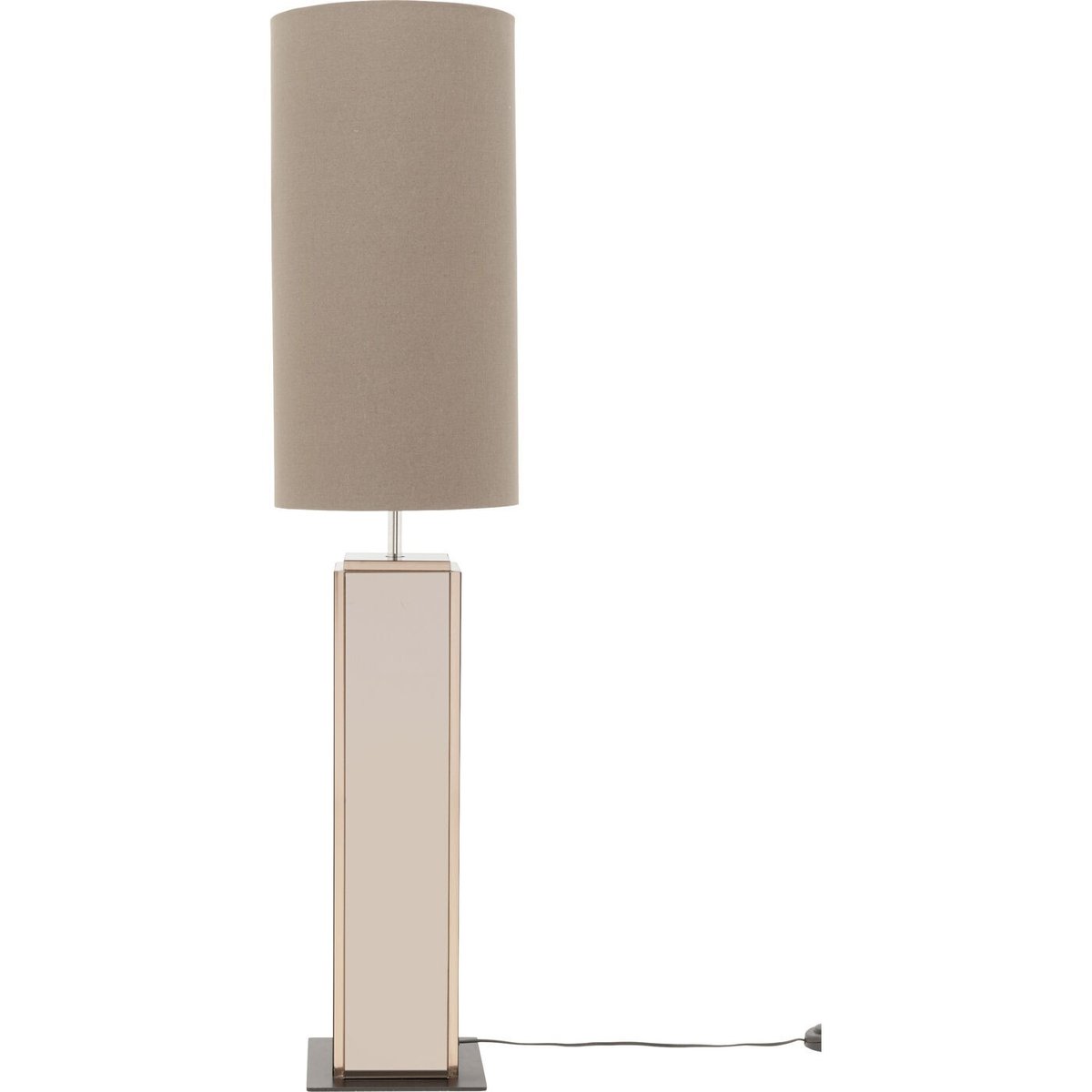 Lampadaire en coton et verre miroir, CUBE marron, KARE DESIGN