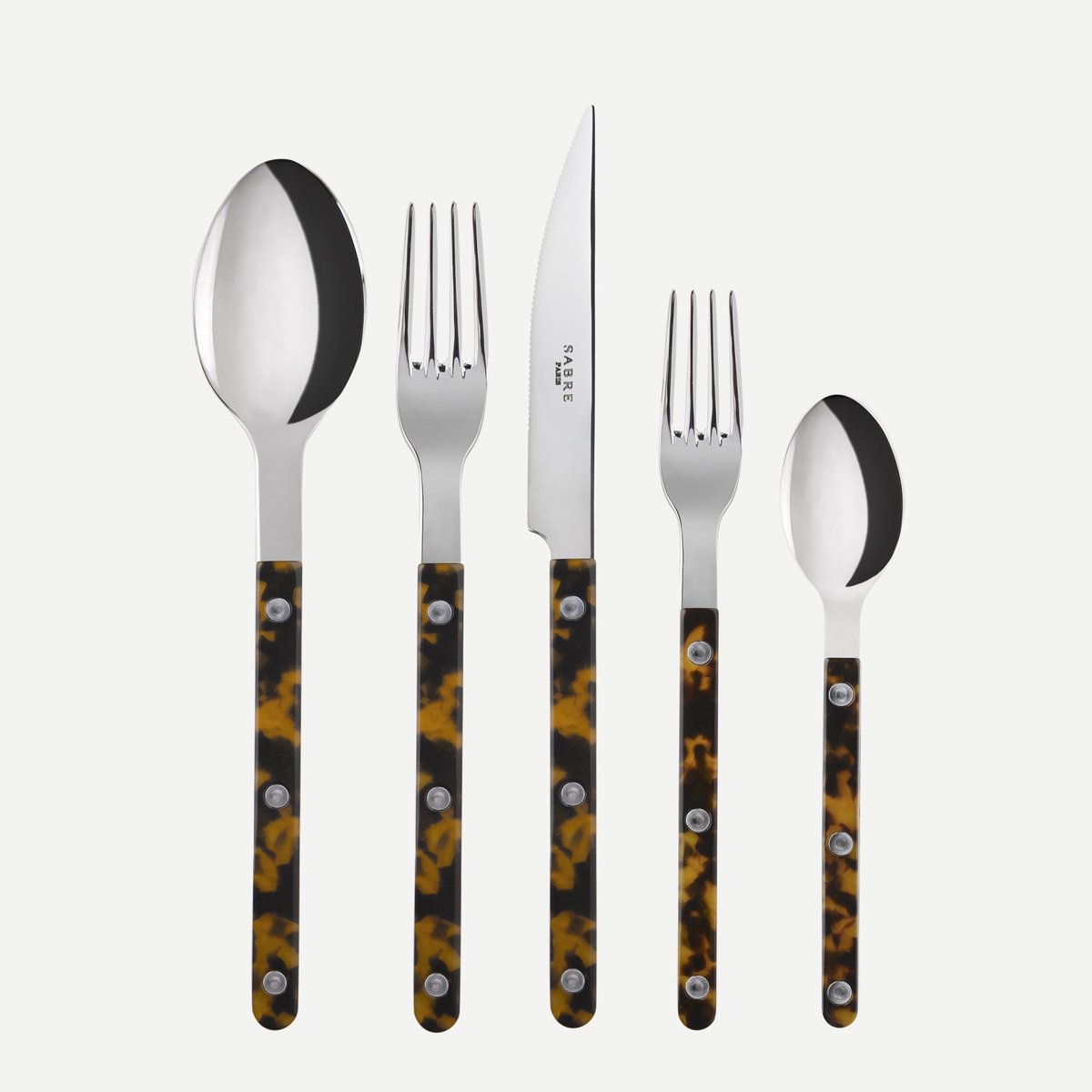 Set de 5 couverts de table, Bistrot effet écaille, SABRE