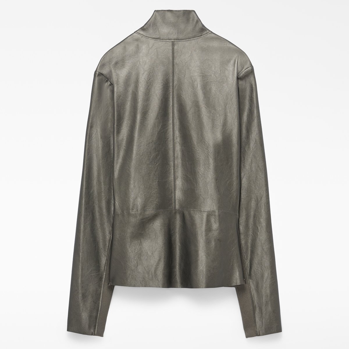 Veste cintrée à col cheminée argent, ADOLFO DOMINGUEZ