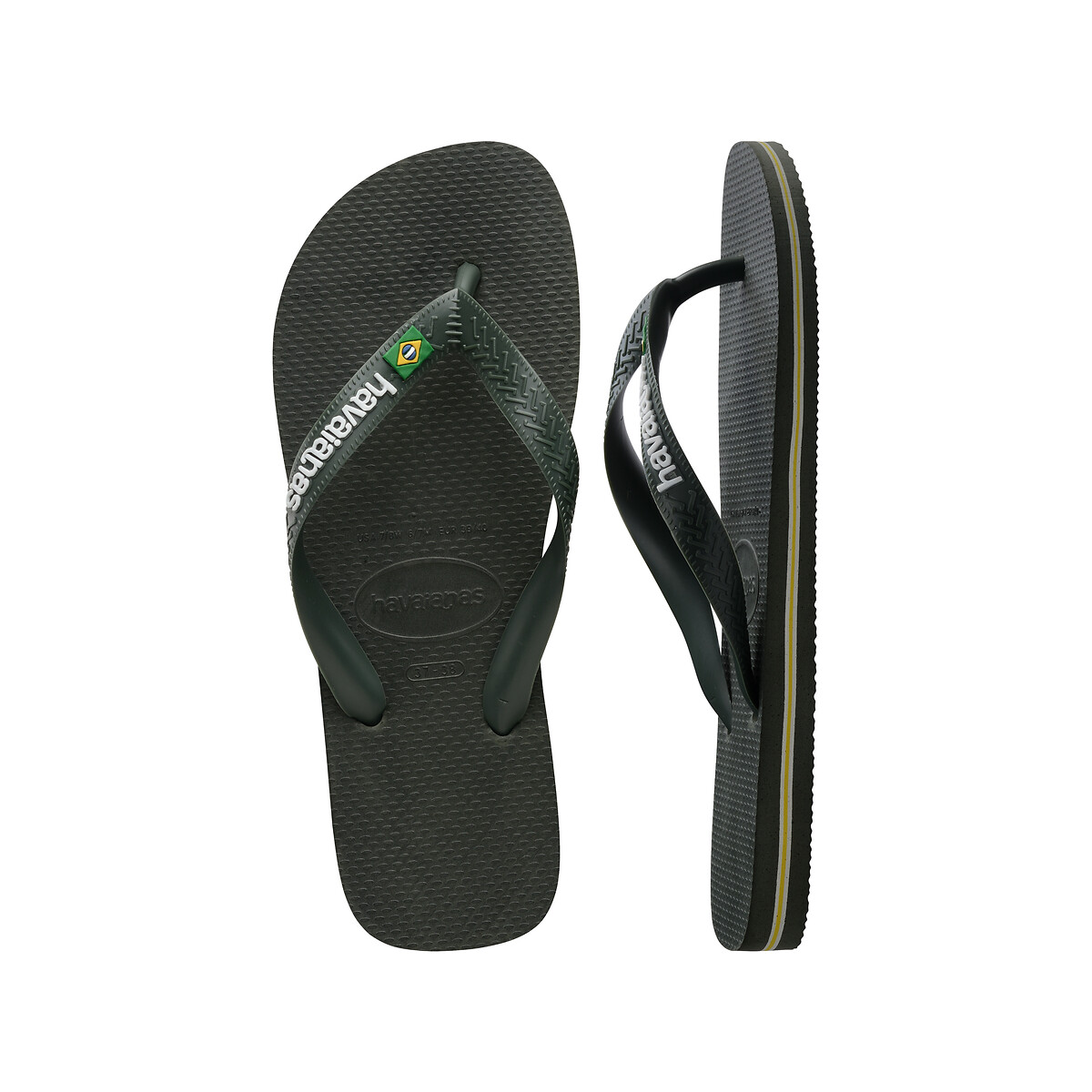 Tong Brazil Logo kaki, HAVAIANAS