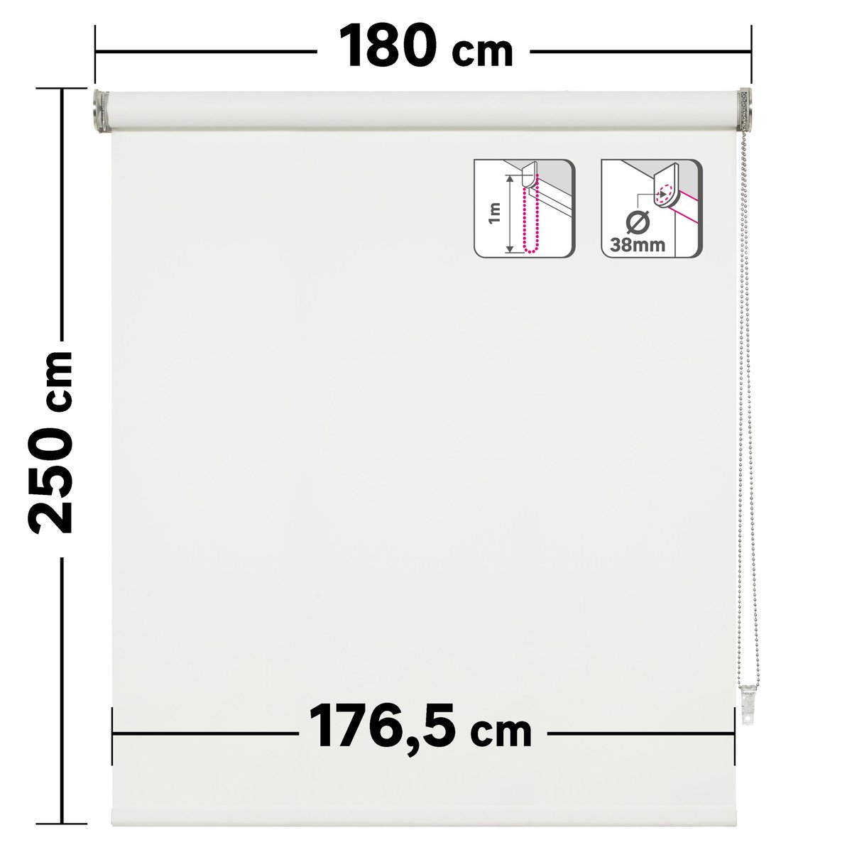 Store enrouleur tamisant, EVOLUO blanc-blanc, INSPIRE