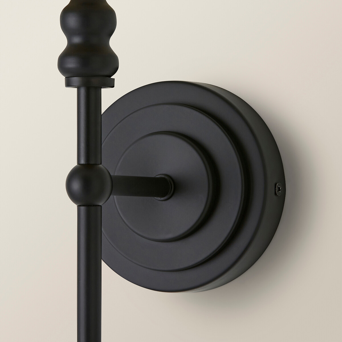 Mckinley Candlestick Wall Light with Tapered Shade black, SO'HOME