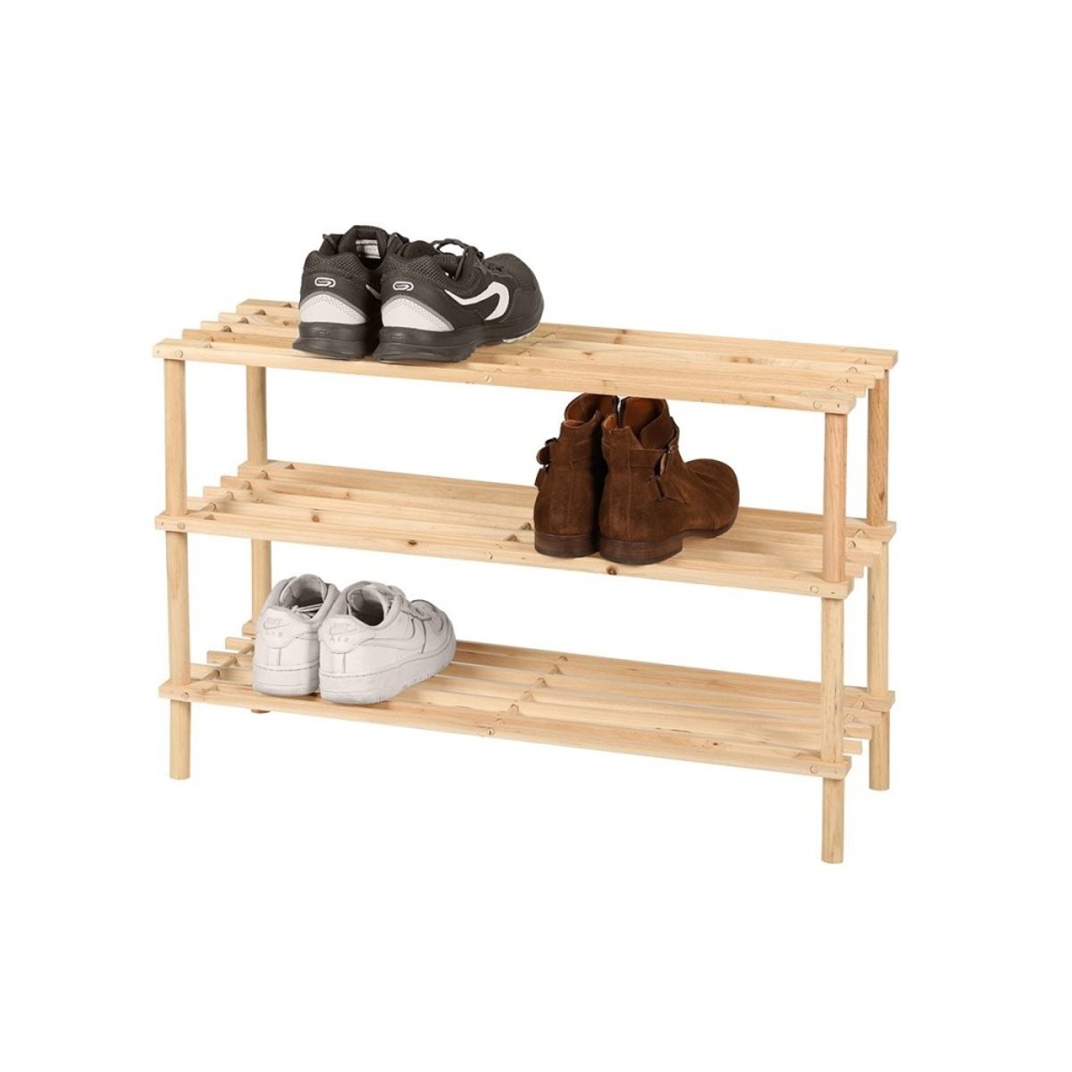 Etagère range chaussures 3 niveaux beige, DECORATIE