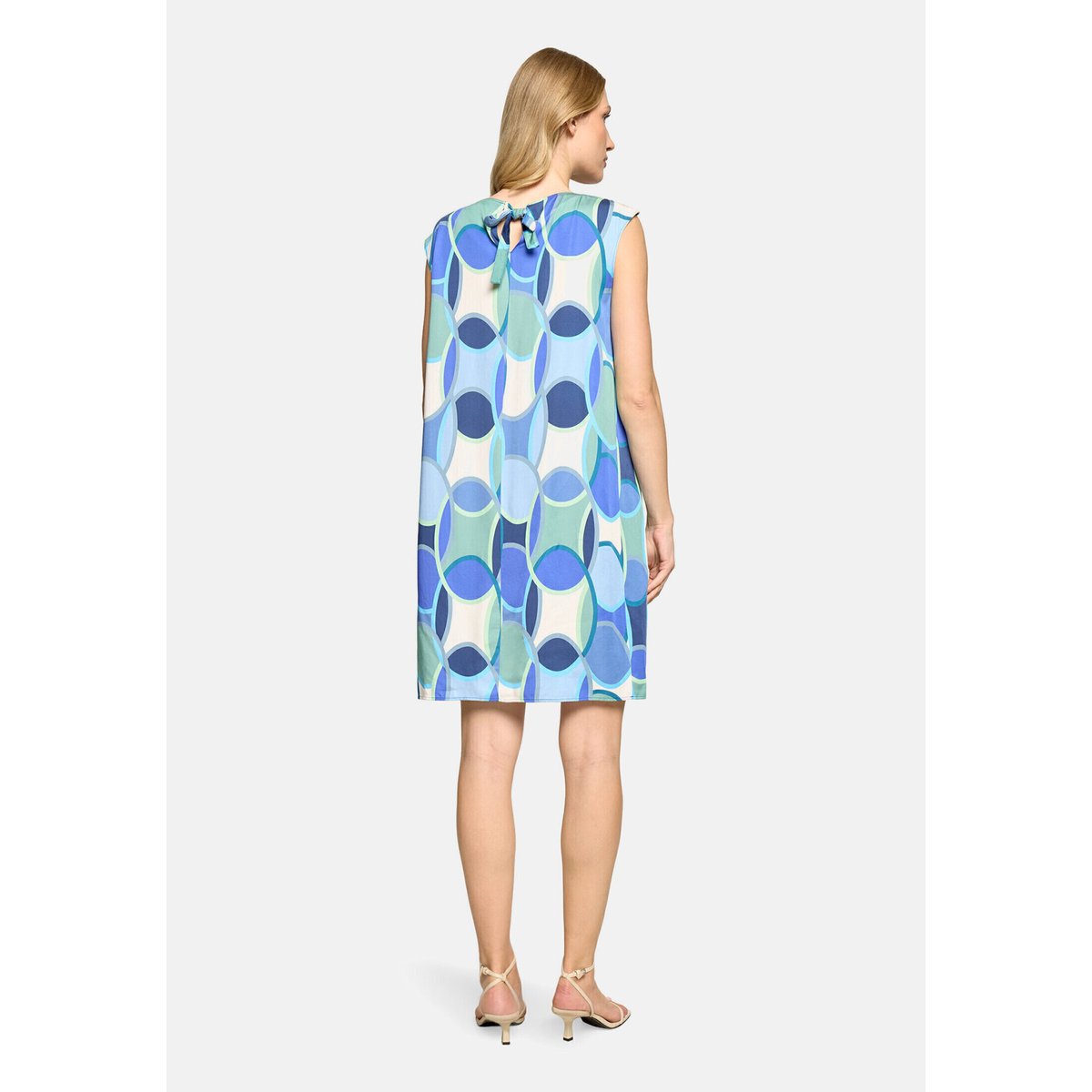 Robe détente à encolure ronde bleu/vert, BETTY BARCLAY