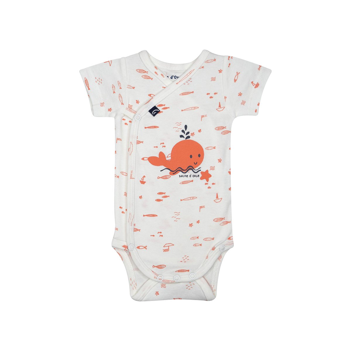 Lot de 2 bodies laiba ouverture devant naissance orange, SUCRE D'ORGE