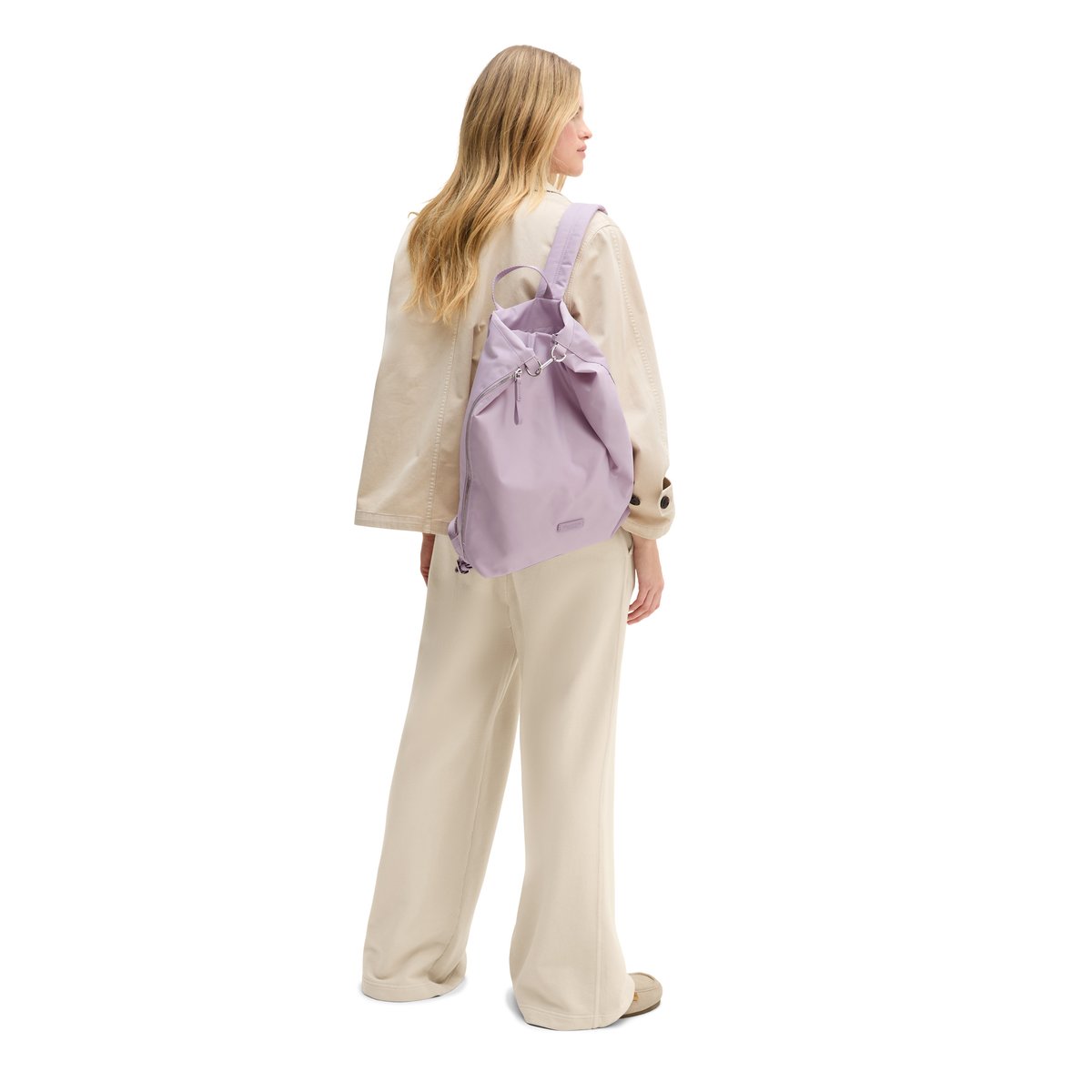 Sac à dos medium en matériau recyclé lilas, MARC O'POLO