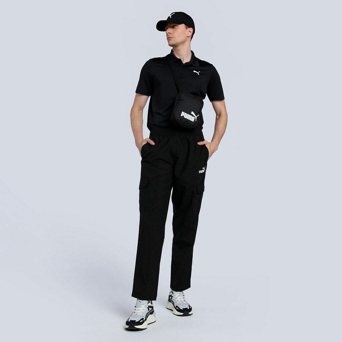 Pantalon de sport essentiel woven cargo noir, PUMA