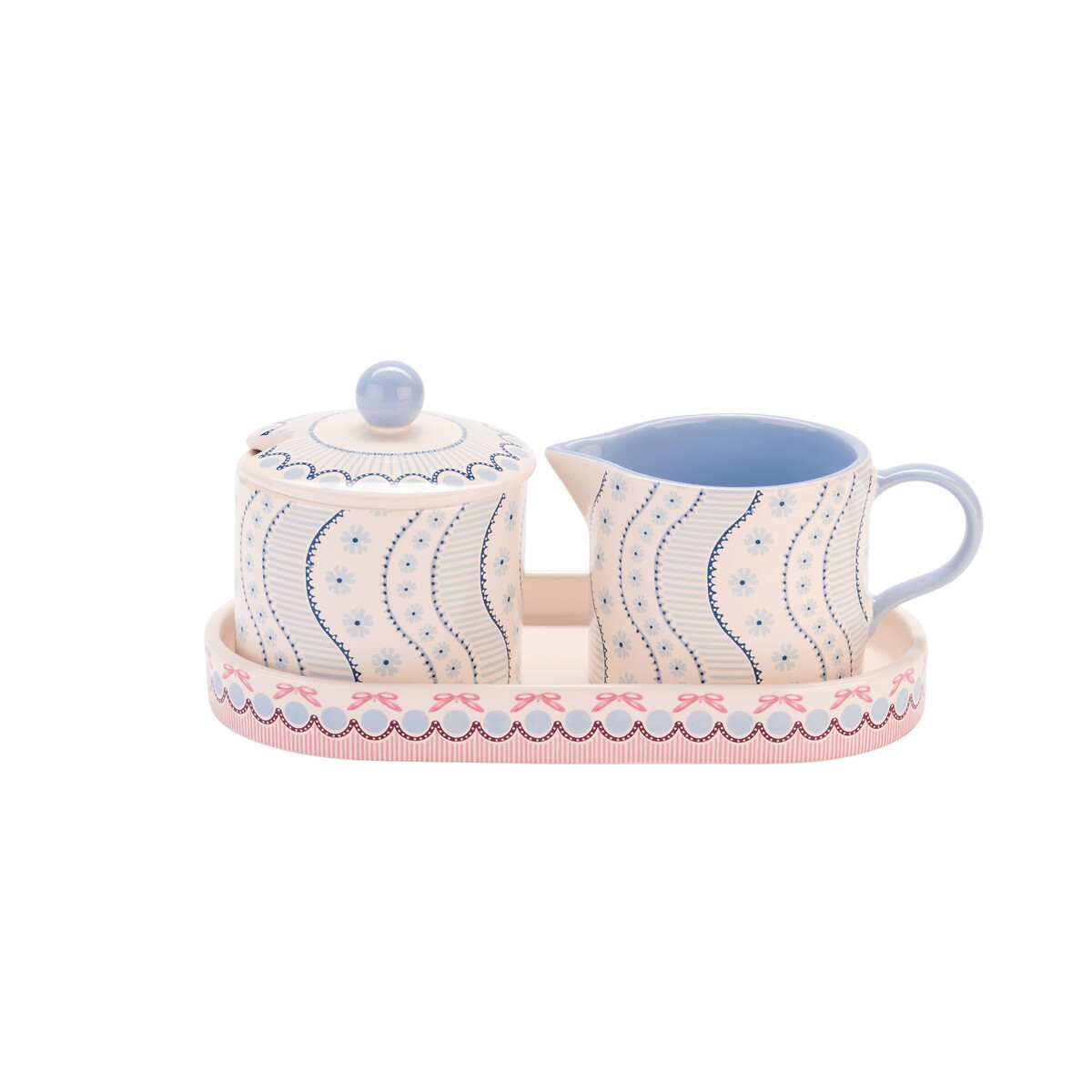 Spitalfields Silk Sugar & Milk Jug Set blue, CATH KIDSTON