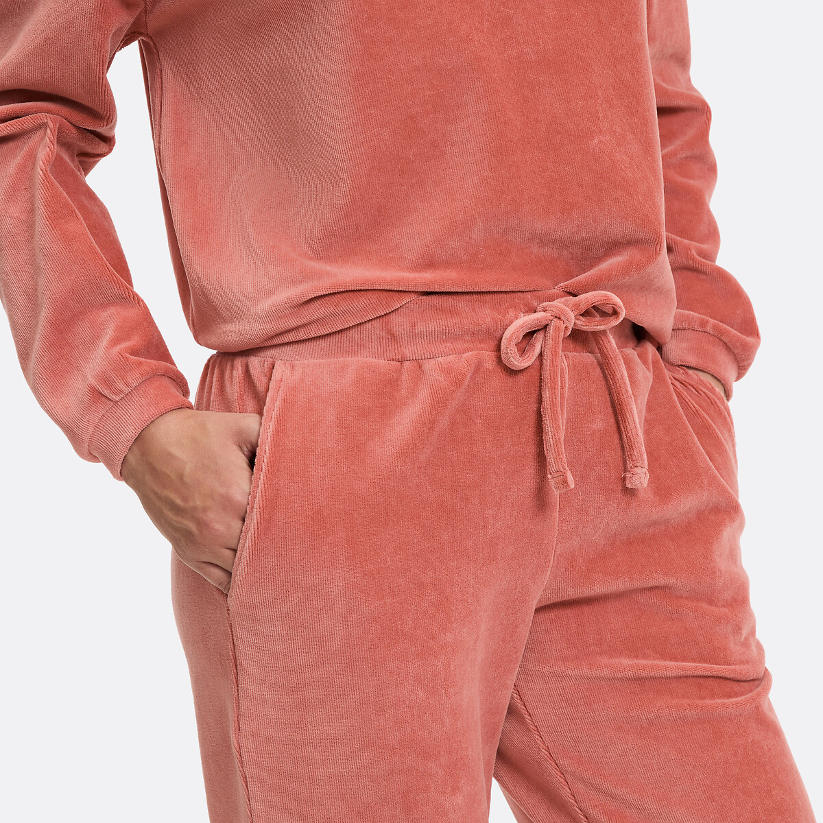 Pyjama en velours côtelé bois de rose, LA REDOUTE COLLECTIONS