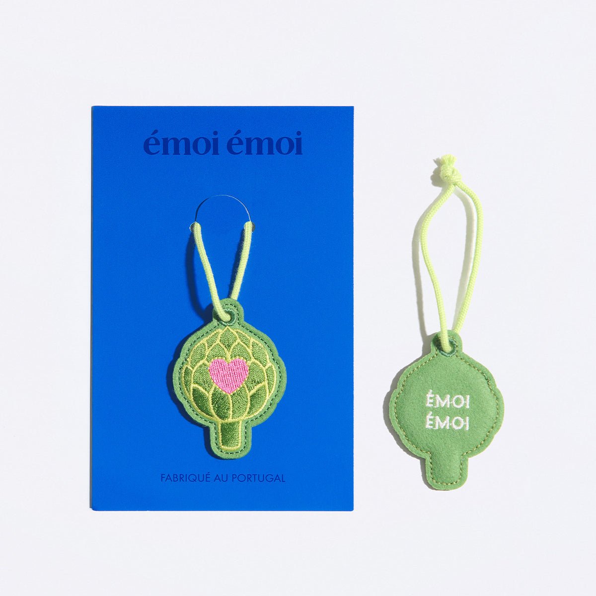 Porte-clés Coeur d'artichaut vert, EMOI EMOI