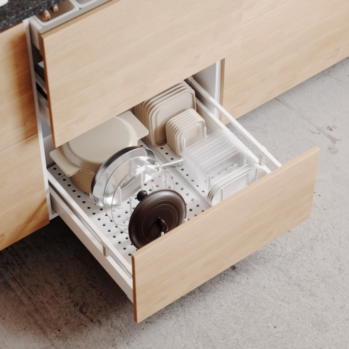 Organisateur tiroir cuisine PEGGY set de 2 blanc, UMBRA
