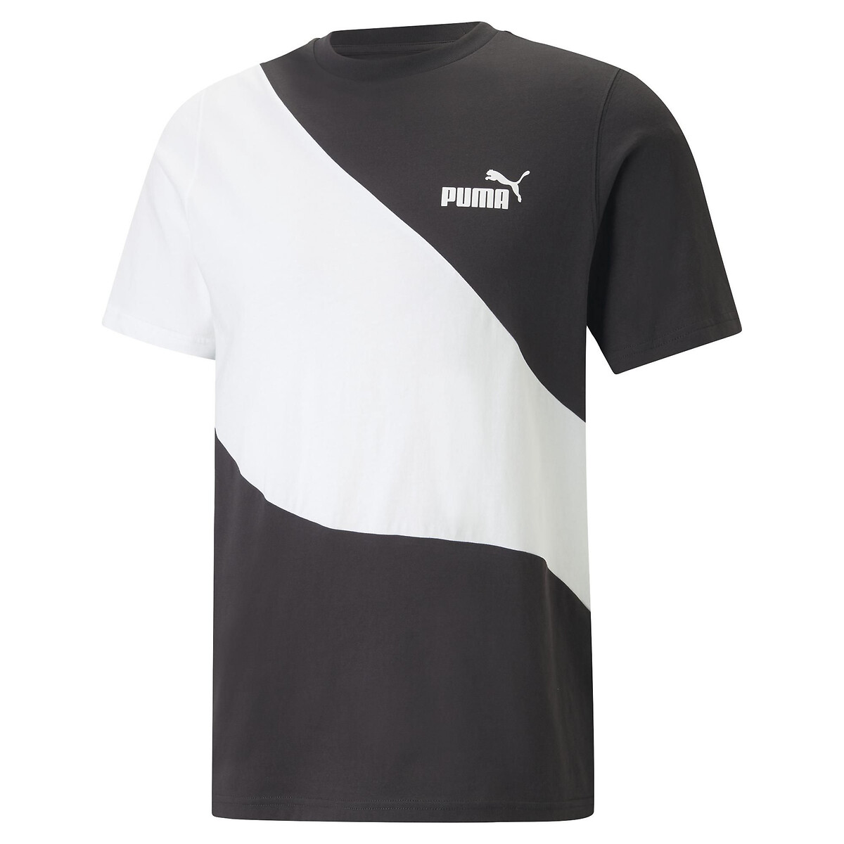 T-shirt manches courtes Power noir/blanc, PUMA