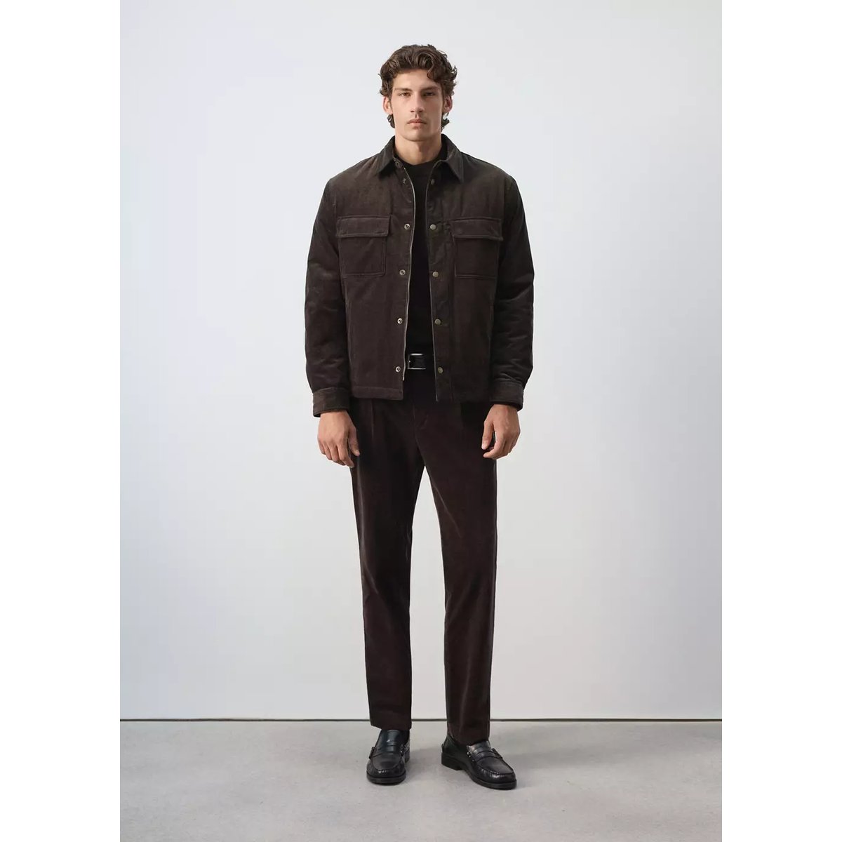 Veste velours côtelé poches café, MANGO MAN