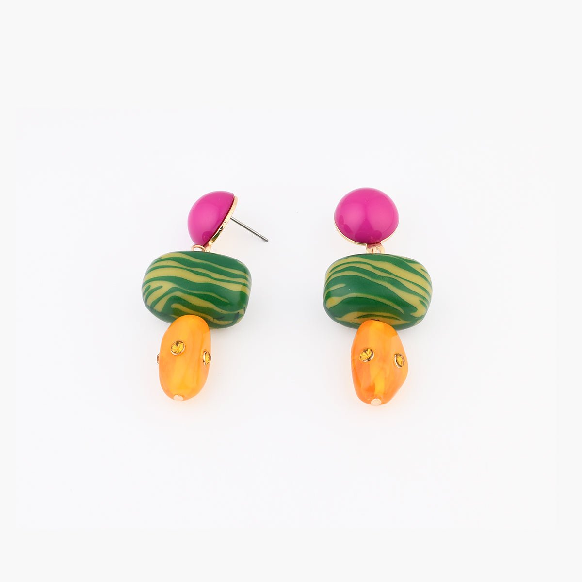 Boucles d'oreilles perles fantaisie multicolores multicolore, BALABOOSTE