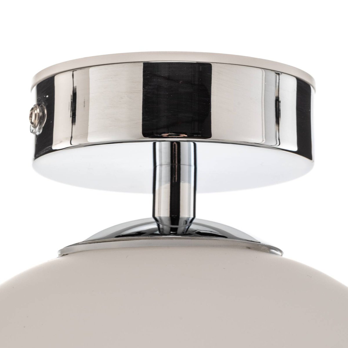 Plafonnier en métal moderneLED, Maviris blanc, chrome, ARCCHIO