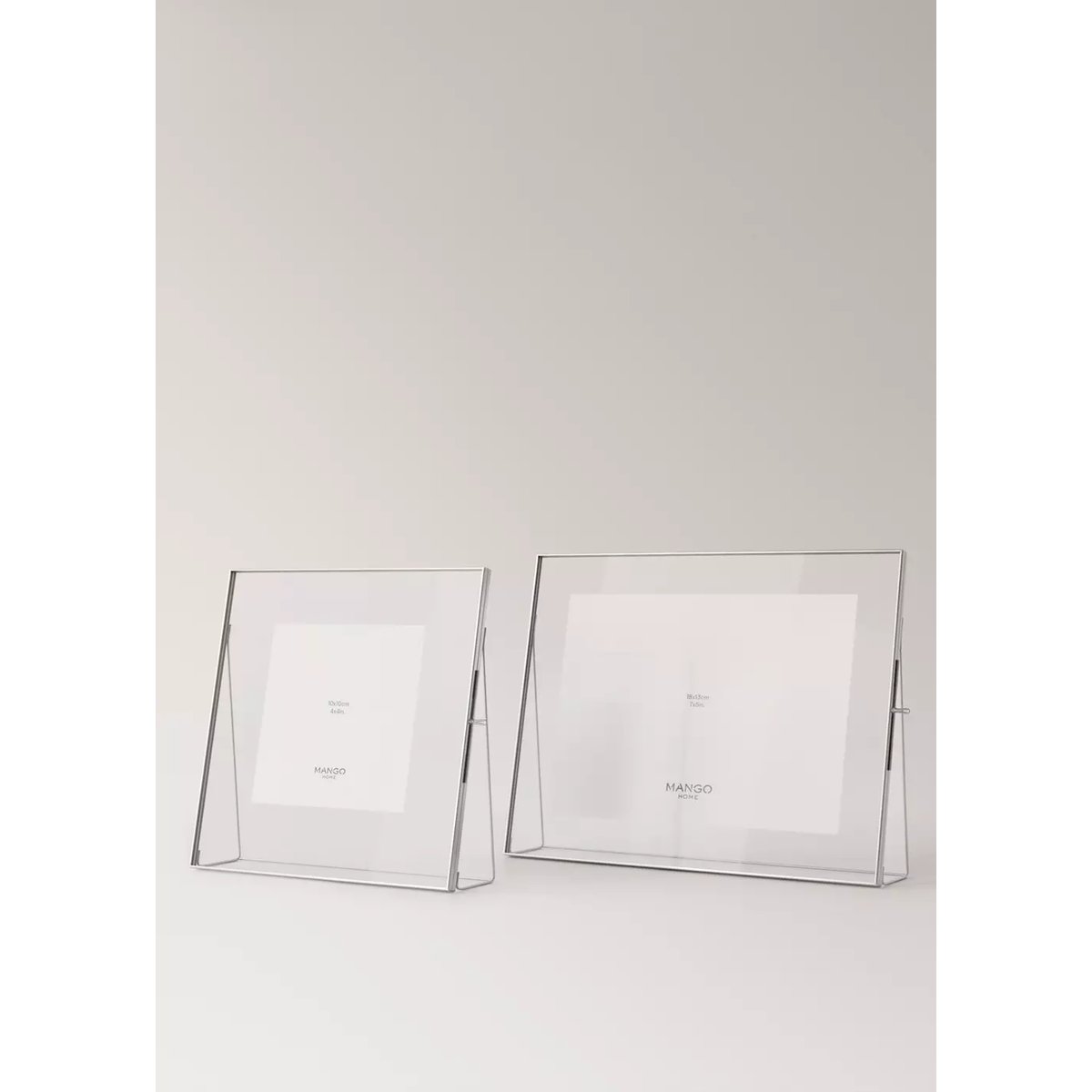 Cadre photo en verre, petit format argent, MANGO HOME