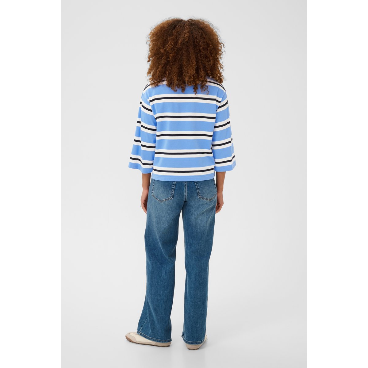 T-shirt à manches longues bleu provance/chalk/black deep, KAFFE
